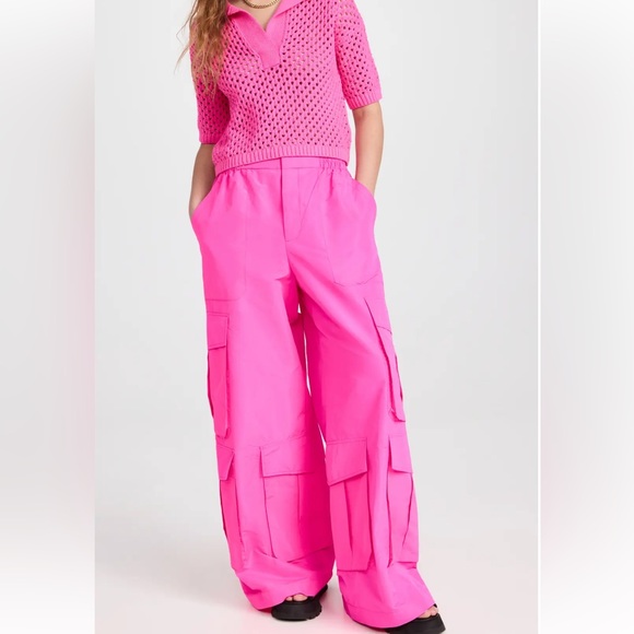 Barbie Pink Aknvas wide leg cargo pants